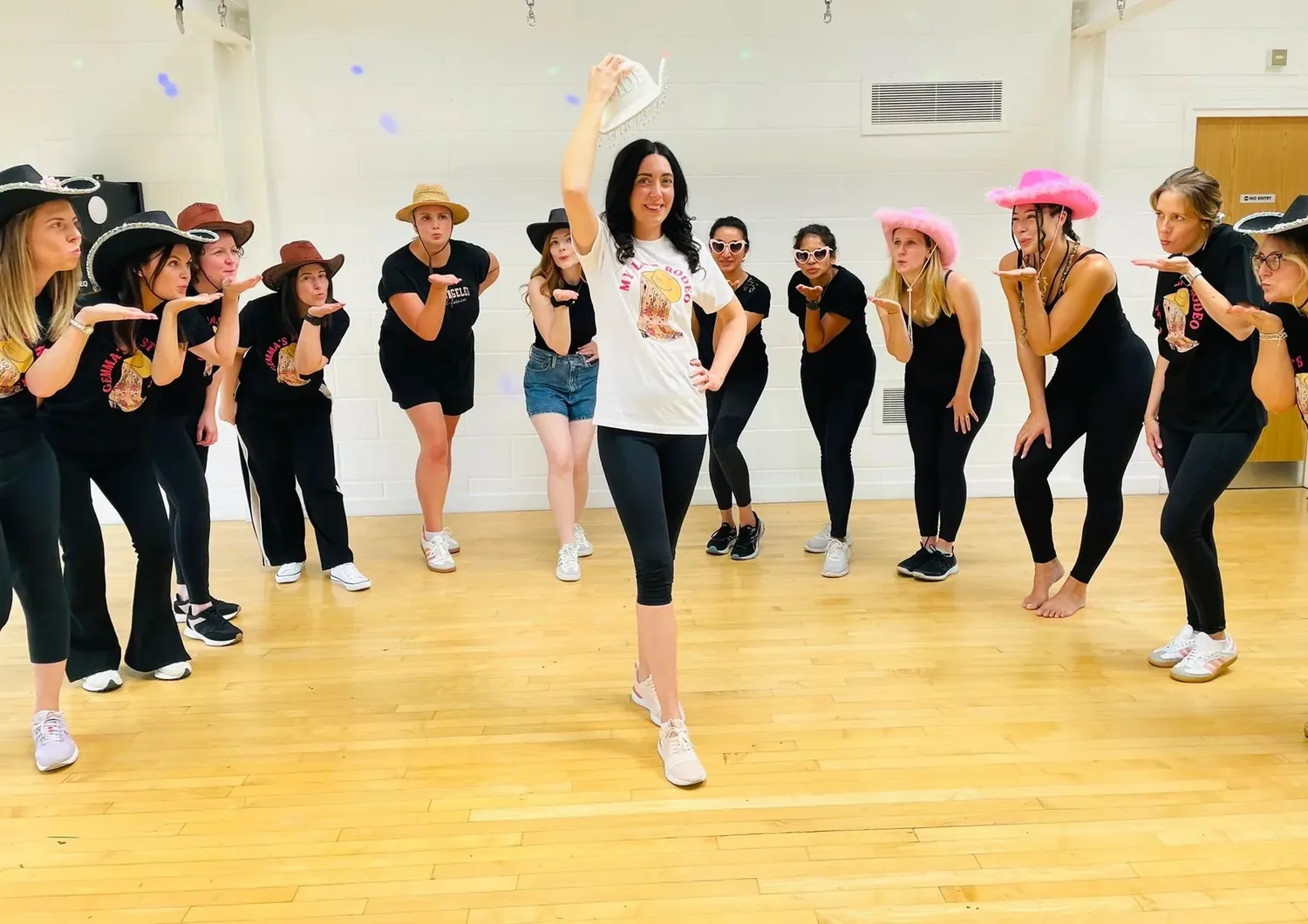 Line dance hen party class Chester group dancing