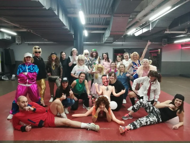 Street dance hen party class Chester group dancing